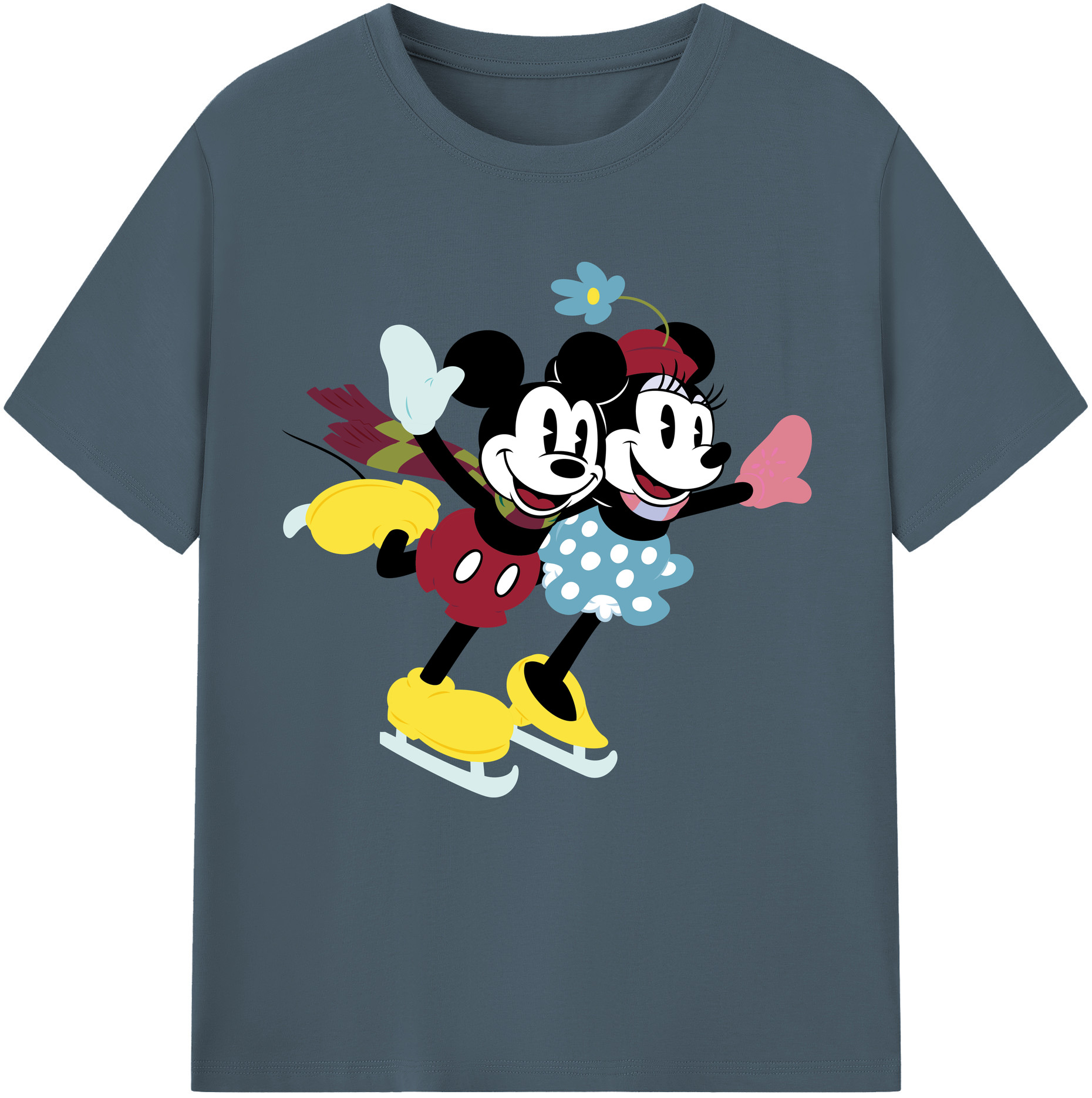 （画像用） ミッキーマウス Mickey Mouse 綿100％半袖Tシャツ（フロントプリント）